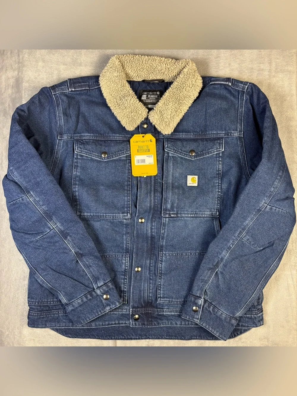 Brand New With Tags (NWT) Carhartt Men's Denim Sherpa-Lined Jacket